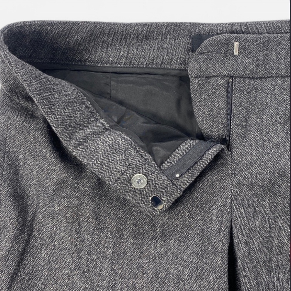 Philippe Adec Paris Women’s Flared Dress Pants Charcoal Gray Wool Blend Size 10 - Picture 5 of 7